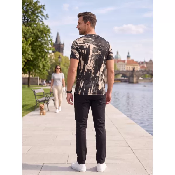 Moška premium funkcionalna majica s kratkimi rokavi ALTISPORT VOJ/ALM010TR01 ČRNO RJAVA 