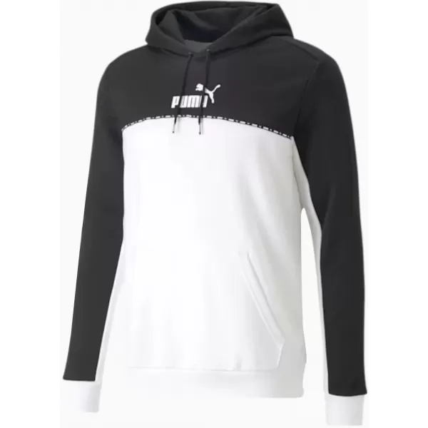  Moški pulover PUMA ESS BLOCK X TAPE HOODIE 675173-01 ČRNA 