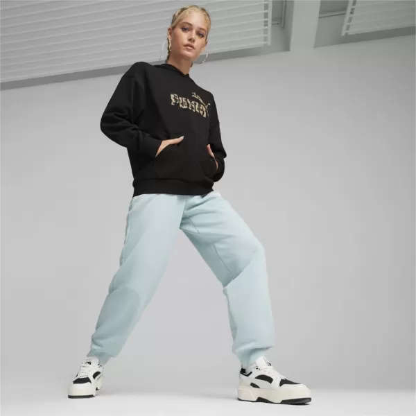  Ženske hlače PUMA ESS+ SMALL LOGO HW PANTS TR 678744-22 MODRA 