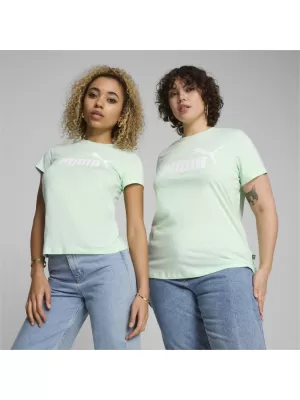 Ženska majica s kratkimi rokavi PUMA ESS LOGO TEE 586775-90 ZELENA