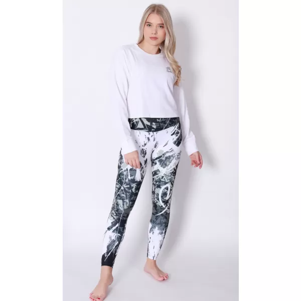  Ženske dolge premium pajkice ALTISPORT VOJ/ALW018LEG01 ČRNO-BELO 