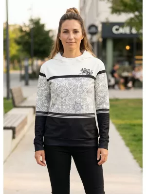 Ženski premium pulover ALTISPORT VOJ/ALW023MI01 ČRNO-BELO