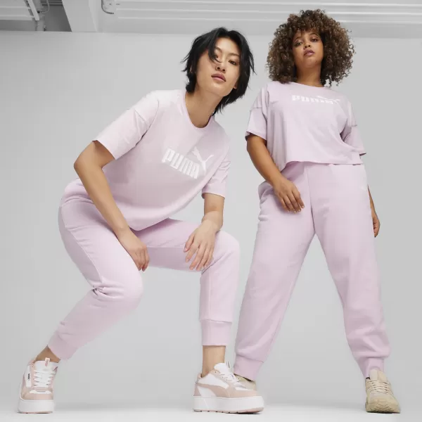  Ženska majica s kratkimi rokavi PUMA ESS CROPPED LOGO TEE 586866-60 VIJOLIČNA 