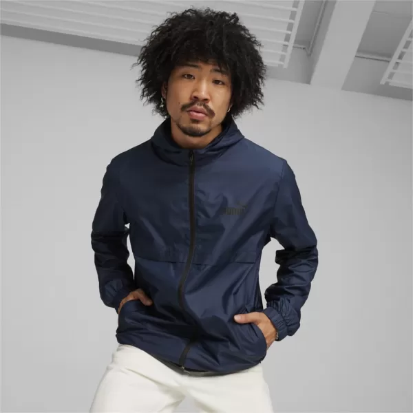  Moška vetrovka PUMA ESS SOLID WINDBREAKER 847484-14 MODRA 