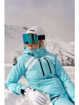 Ženska smučarska jakna NORDBLANC CREVASSE NBWJL7932 SVETLO MODRA