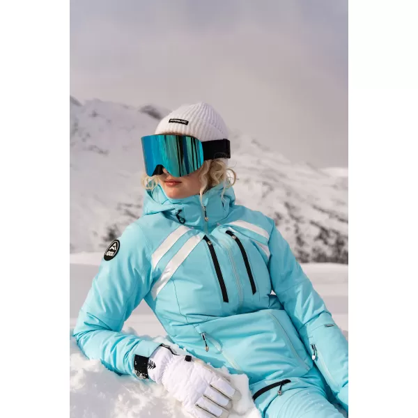  Ženska smučarska jakna NORDBLANC CREVASSE NBWJL7932 SVETLO MODRA 