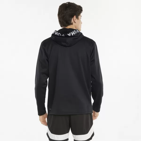  Moški pulover PUMA TRAIN PWR FLEECE HOODIE 520893-01 ČRNA 