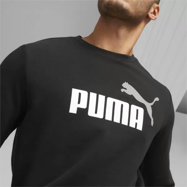  Moški pulover PUMA ESS+ 2 COL BIG LOGO CREW 586763-61 ČRNA 