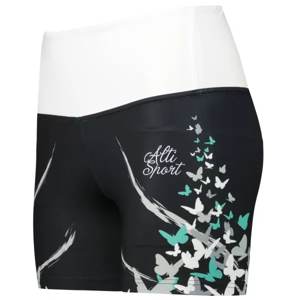  Ženske kratke premium pajkice ALTISPORT VOJ/ALW022LEG03 ČRNA/TURKIZNA 