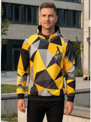 Moški vrhunski funkcionalni pulover ALTISPORT VOJ/ALM007MI01 ČRNA IN RUMENA