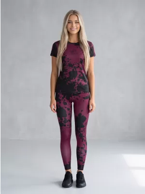 Ženske dolge premium pajkice ALTISPORT VOJ/ALW012LEG01 VIJOLIČNA/ČRNA