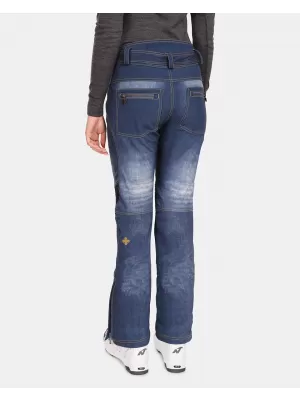 Ženske softshell smučarske hlače KILPI JEANSO-W UL0409KI TEMNO MODRA