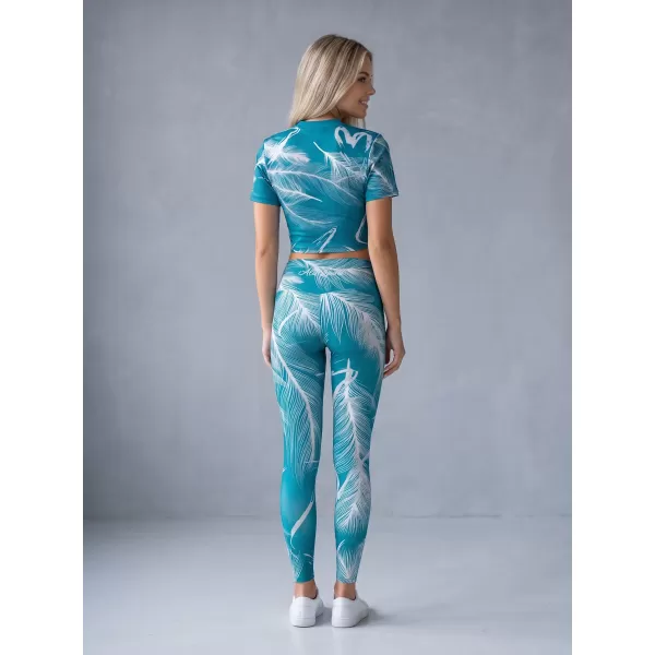  Ženske dolge premium pajkice ALTISPORT VOJ/ALW001LEG01 SMARAGDNO 