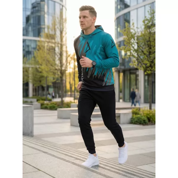  Moški vrhunski funkcionalni pulover ALTISPORT VOJ/ALM006MI01 ČRNA/KEROZIN 