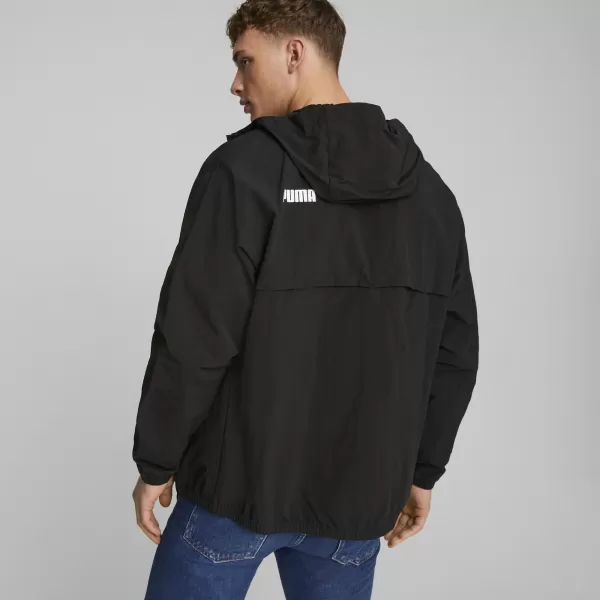  Moška vetrovka PUMA HOODED WINDBREAKER 675387-01 ČRNA 