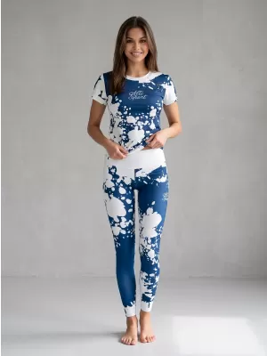 Ženske dolge premium pajkice ALTISPORT VOJ/ALW012LEG01 BELA/MODRA