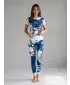 Ženske dolge premium pajkice ALTISPORT VOJ/ALW012LEG01 BELA/MODRA