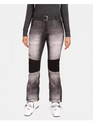 Ženske softshell smučarske hlače KILPI JEANSO-W UL0409KI ČRNA