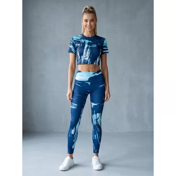  Ženske dolge premium pajkice ALTISPORT VOJ/ALW010LEG01 KRALJEVSKO MODRA 