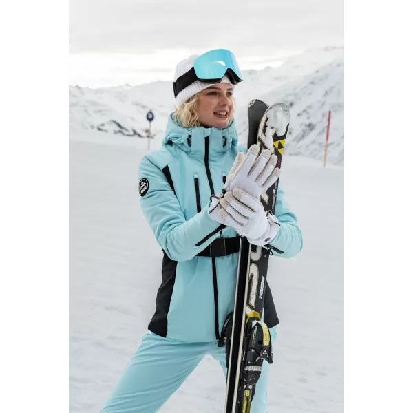  Ženska softshell smučarska jakna NORDBLANC APRES-SKI NBWJL7928 SVETLO MODRA 