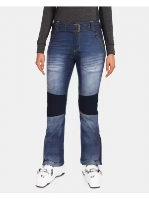 Ženske softshell smučarske hlače KILPI JEANSO-W UL0409KI TEMNO MODRA
