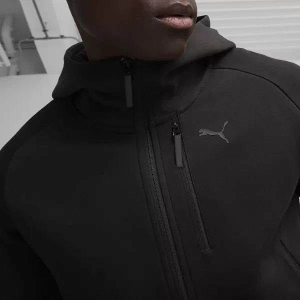 Moški pulover PUMA TECH FULL-ZIP HOODIE 624385-01 ČRNA 