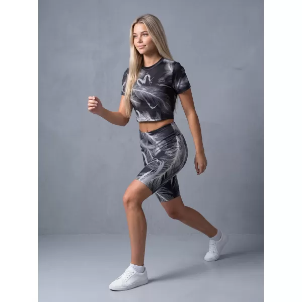  Ženske pajkice nad koleni premium ALTISPORT VOJ/ALW001LEG02 ČRNA/SIVA 