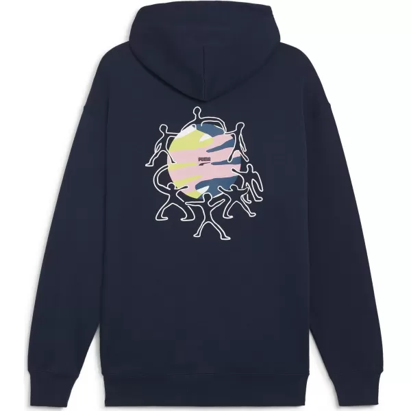  Moški pulover PUMA DOWNTOWN GRAPHIC HOODIE 624361-14 MODRA 