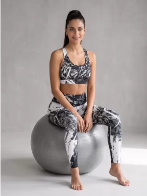 Ženske dolge premium pajkice ALTISPORT VOJ/ALW018LEG01 ČRNO-BELO