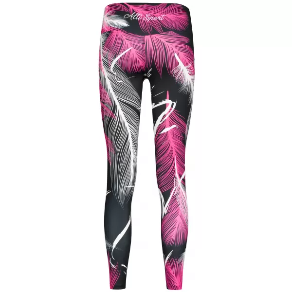  Ženske dolge premium pajkice ALTISPORT VOJ/ALW001LEG01 ČRNA/ROZA 