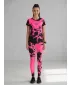 Ženske dolge premium pajkice ALTISPORT VOJ/ALW012LEG01 ČRNA/FLUO ROZA