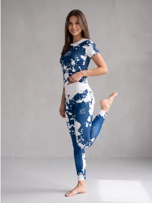 Ženske dolge premium pajkice ALTISPORT VOJ/ALW012LEG01 BELA/MODRA