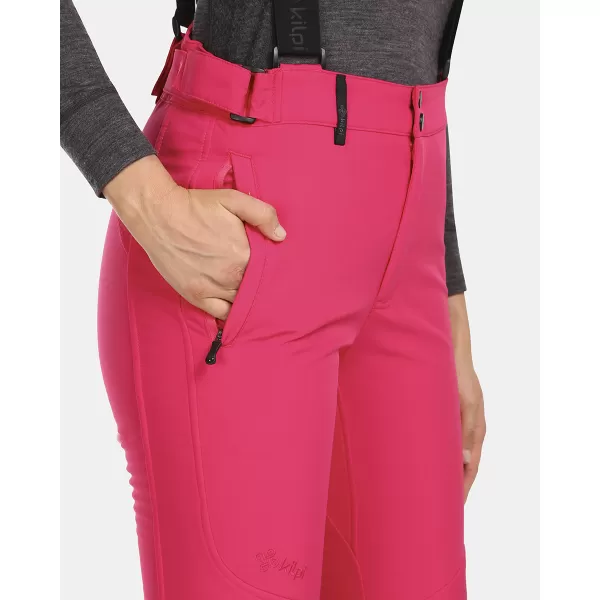  Ženske softshell smučarske hlače KILPI RHEA-W UL0407KI ROZA 