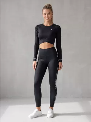 Ženske dolge premium pajkice ALTISPORT VOJ/ALW021LEG01 ČRNA