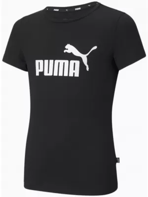 Dekliška majica s kratkimi rokavi PUMA ESS LOGO TEE 587029-01 ČRNA