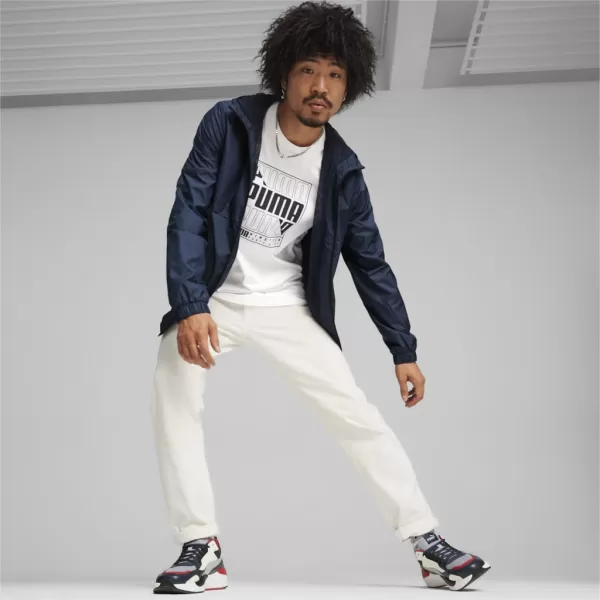  Moška vetrovka PUMA ESS SOLID WINDBREAKER 847484-14 MODRA 