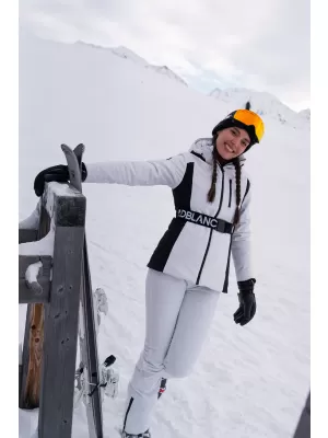 Ženska softshell smučarska jakna NORDBLANC APRES-SKI NBWJL7928 BELA