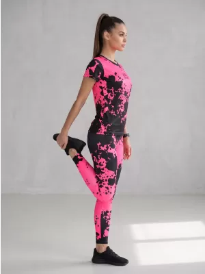 Ženske dolge premium pajkice ALTISPORT VOJ/ALW012LEG01 ČRNA/FLUO ROZA