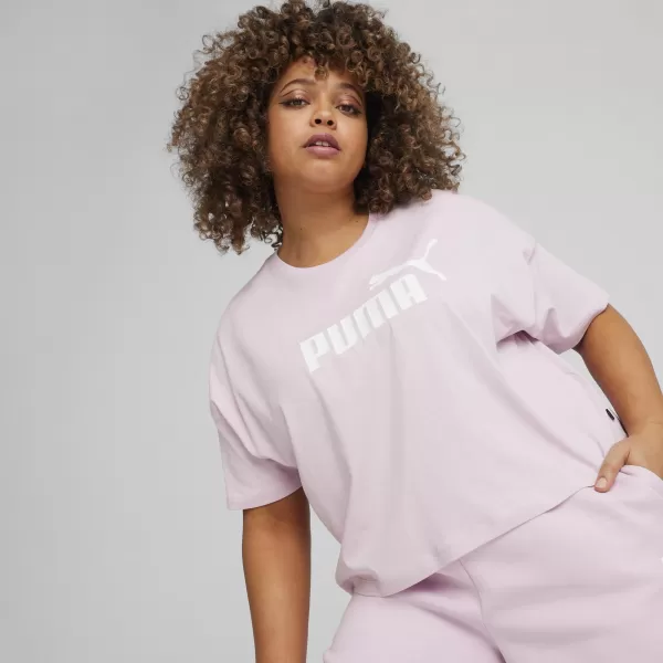  Ženska majica s kratkimi rokavi PUMA ESS CROPPED LOGO TEE 586866-60 VIJOLIČNA 