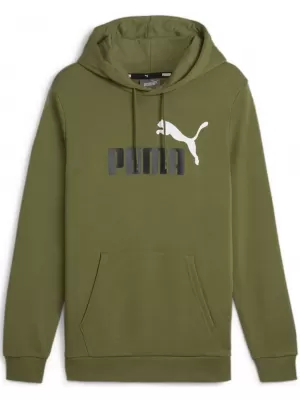 Moški pulover PUMA ESS+ 2 COL BIG LOGO HOODIE 586765-35 ZELENA