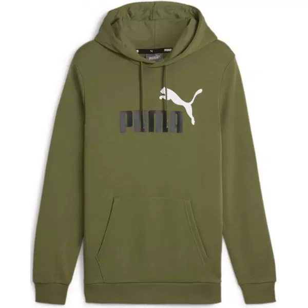  Moški pulover PUMA ESS+ 2 COL BIG LOGO HOODIE 586765-35 ZELENA 