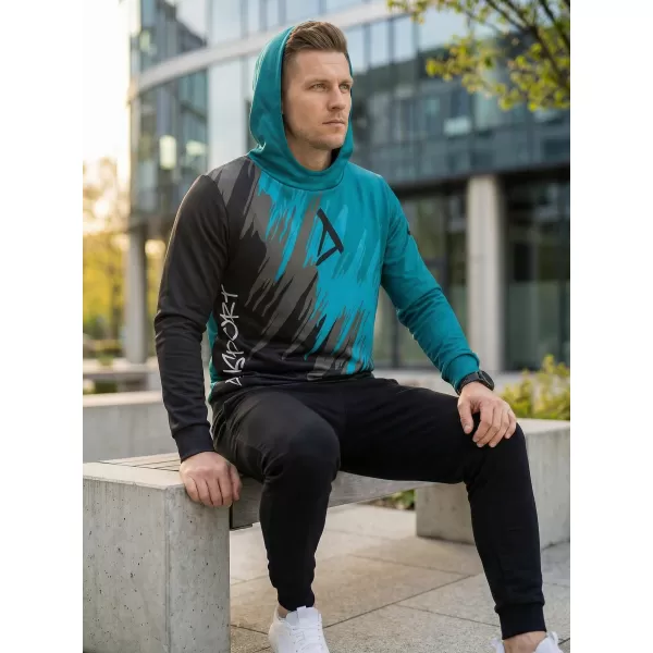  Moški vrhunski funkcionalni pulover ALTISPORT VOJ/ALM006MI01 ČRNA/KEROZIN 