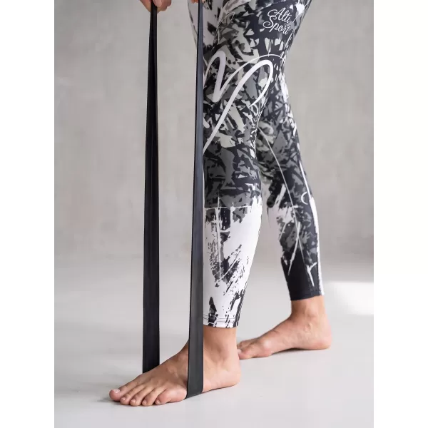  Ženske dolge premium pajkice ALTISPORT VOJ/ALW018LEG01 ČRNO-BELO 