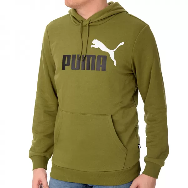  Moški pulover PUMA ESS+ 2 COL BIG LOGO HOODIE 586765-35 ZELENA 