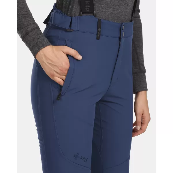  Ženske softshell smučarske hlače KILPI RHEA-W UL0407KI TEMNO MODRA 