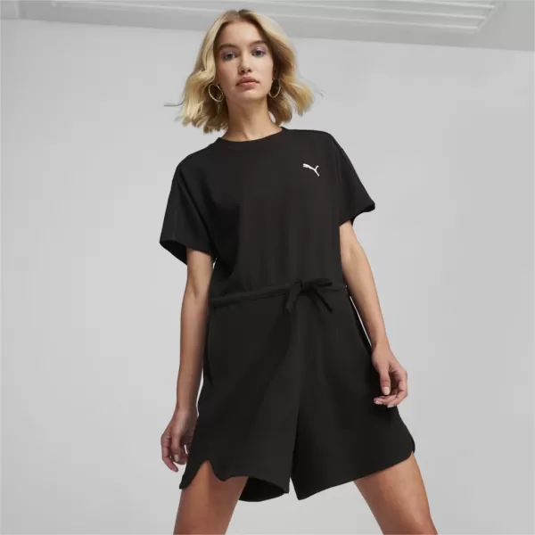  Ženski kombinezon PUMA HER SHORT JUMPSUIT 677891-01 ČRNA 
