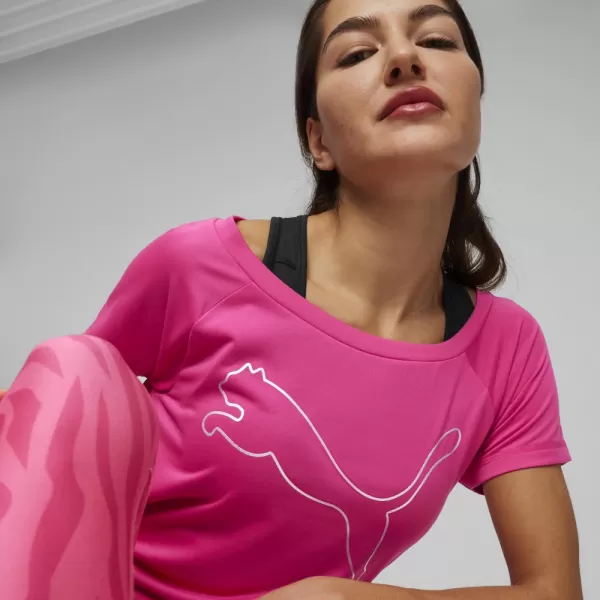  Ženska majica s kratkimi rokavi PUMA TRAIN FAV JERSEY CAT TEE 522420-48 ROZA 