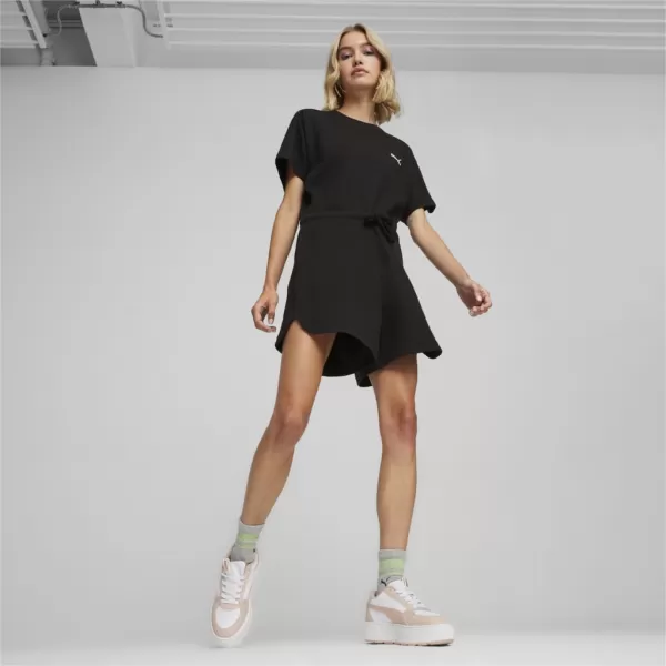  Ženski kombinezon PUMA HER SHORT JUMPSUIT 677891-01 ČRNA 