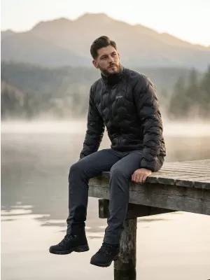 Moška izolirana jakna KILPI PAPILON-M UM0153KI ČRNA