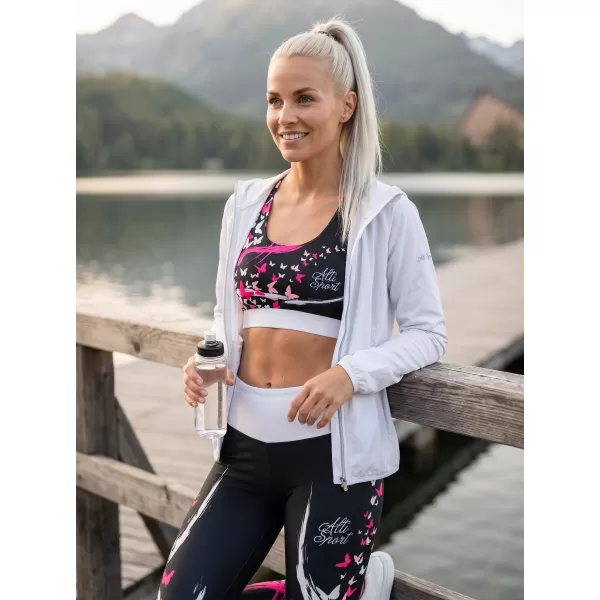  Ženski vrhunski športni modrček ALTISPORT VOJ/ALW022POD01 ČRNO ROZA 
